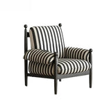 Fauteuil d'appoint moderne à rayures avec coussin amovible
