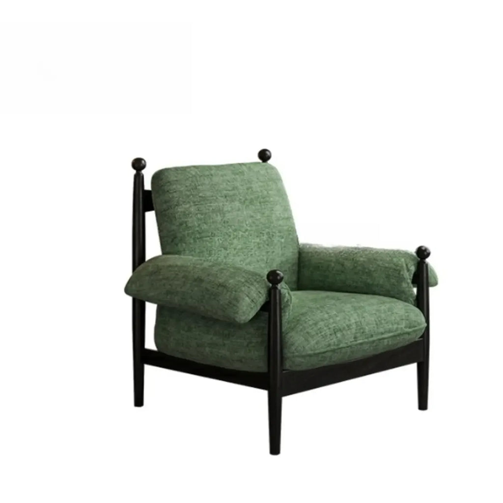Fauteuil d'appoint moderne à rayures avec coussin amovible