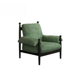 Fauteuil d'appoint moderne à rayures avec coussin amovible