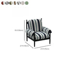 Fauteuil d'appoint moderne à rayures avec coussin amovible