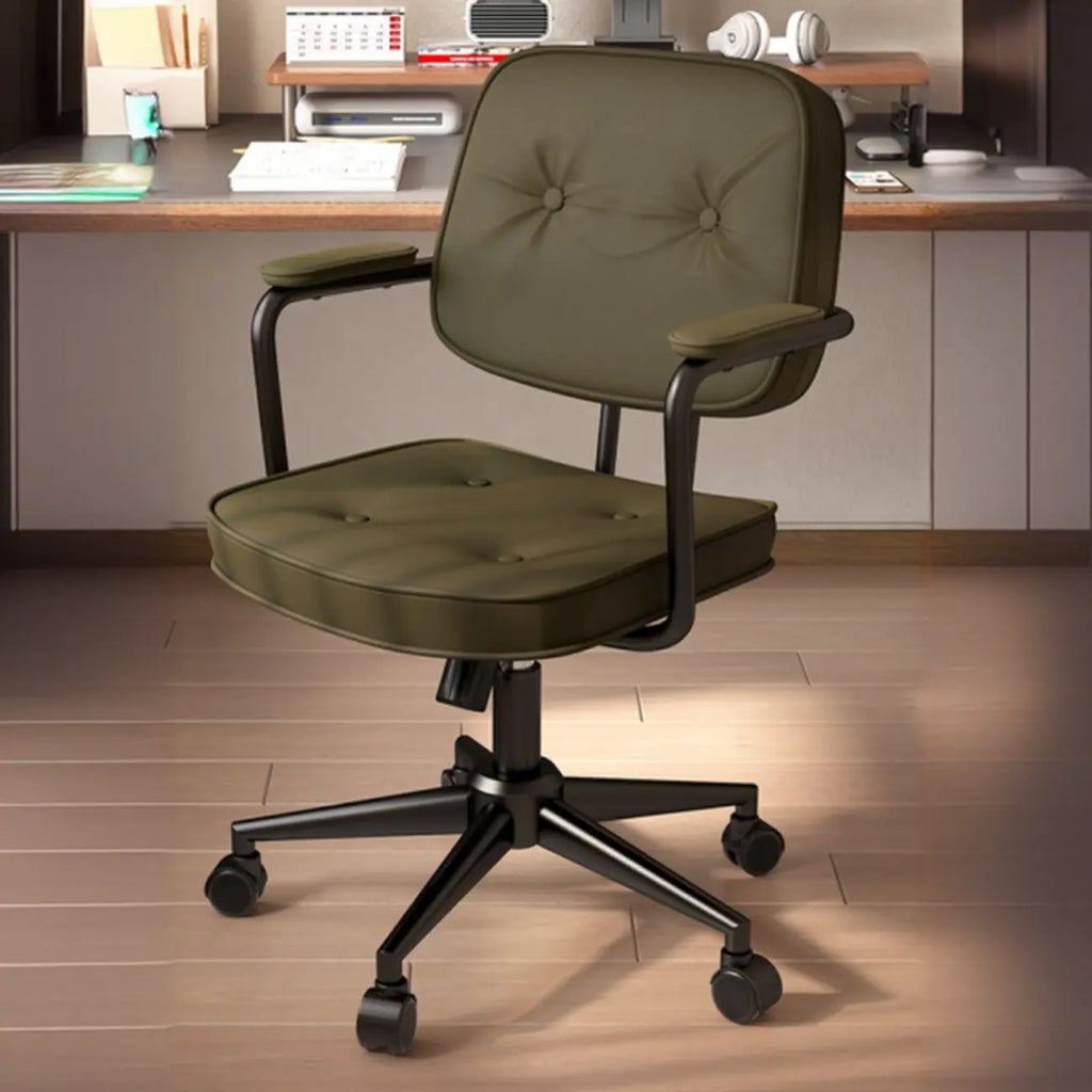 Sedia da Ufficio Ergonomica Imbottita con Bottoni e Altezza Regolabile