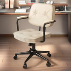 Sedia da Ufficio Ergonomica Imbottita con Bottoni e Altezza Regolabile