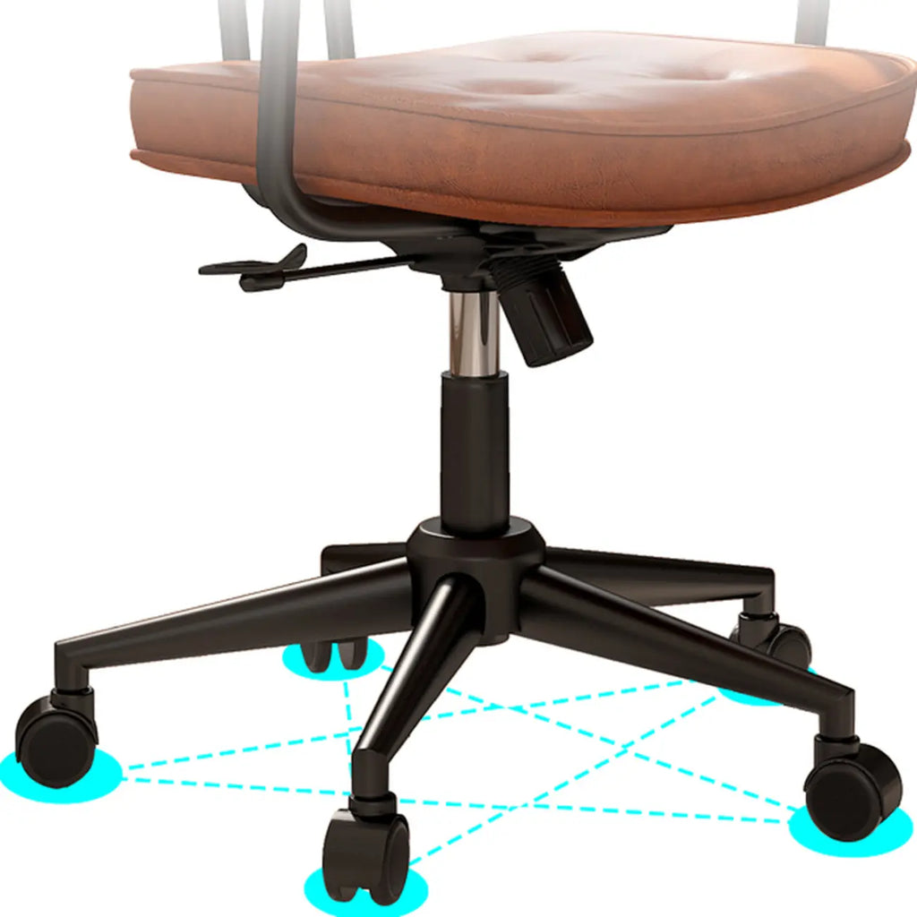 Sedia da Ufficio Ergonomica Imbottita con Bottoni e Altezza Regolabile