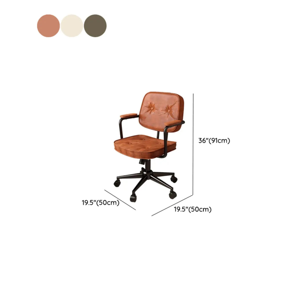 Sedia da Ufficio Ergonomica Imbottita con Bottoni e Altezza Regolabile
