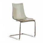 Chaise de salle à manger moderne sans accoudoirs en plastique et acrylique