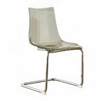 Chaise de salle à manger moderne sans accoudoirs en plastique et acrylique