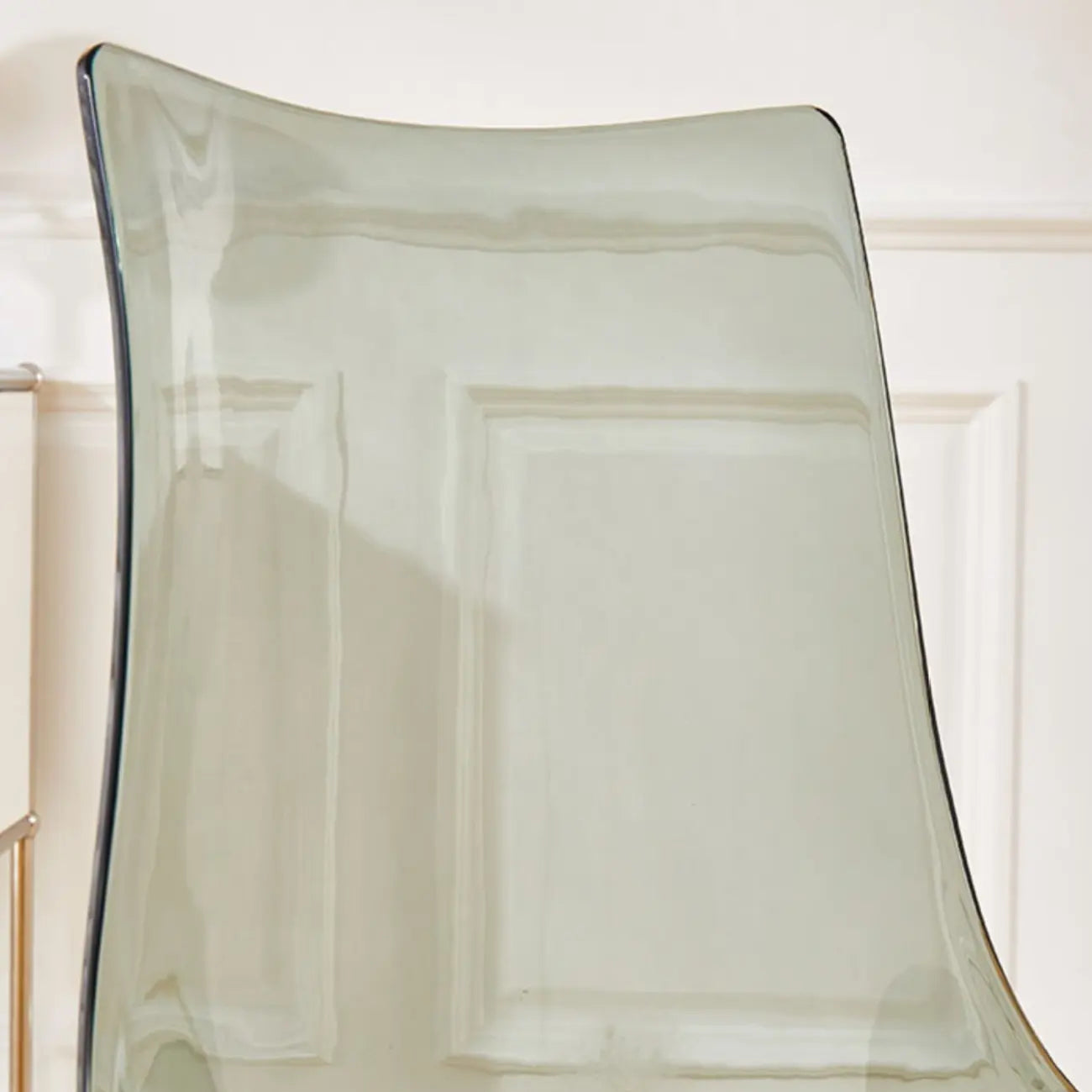 Chaise de salle à manger moderne sans accoudoirs en plastique et acrylique