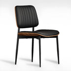 Chaise d'appoint moderne rembourrée en similicuir