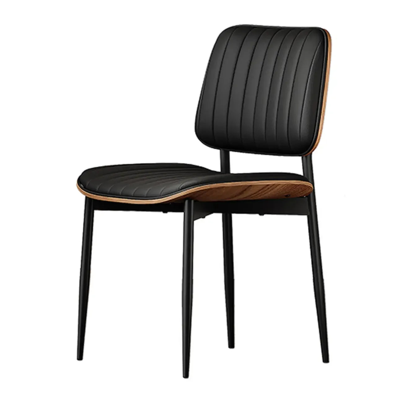 Chaise d'appoint moderne rembourrée en similicuir