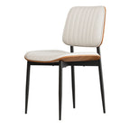 Chaise d'appoint moderne rembourrée en similicuir