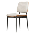 Chaise d'appoint moderne rembourrée en similicuir