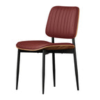 Chaise d'appoint moderne rembourrée en similicuir