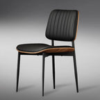 Chaise d'appoint moderne rembourrée en similicuir