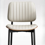Chaise d'appoint moderne rembourrée en similicuir