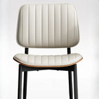 Chaise d'appoint moderne rembourrée en similicuir