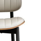 Chaise d'appoint moderne rembourrée en similicuir
