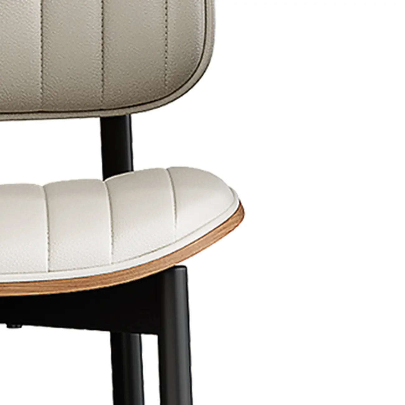 Chaise d'appoint moderne rembourrée en similicuir