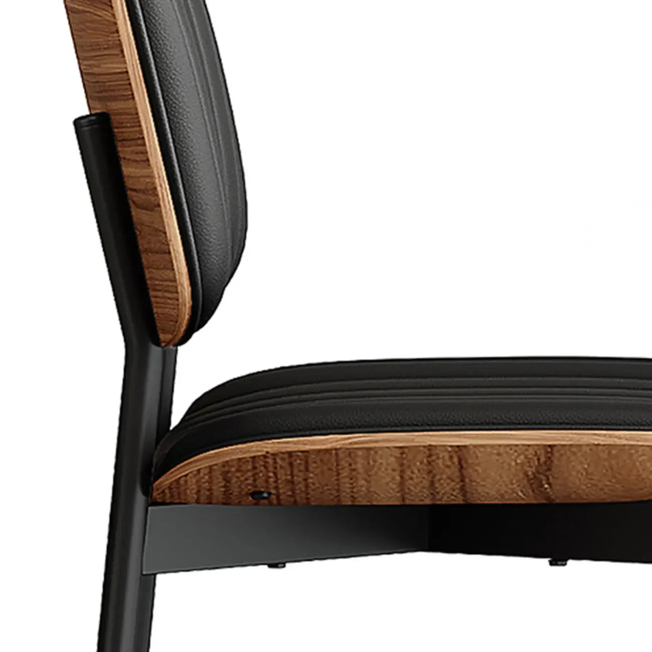 Chaise d'appoint moderne rembourrée en similicuir
