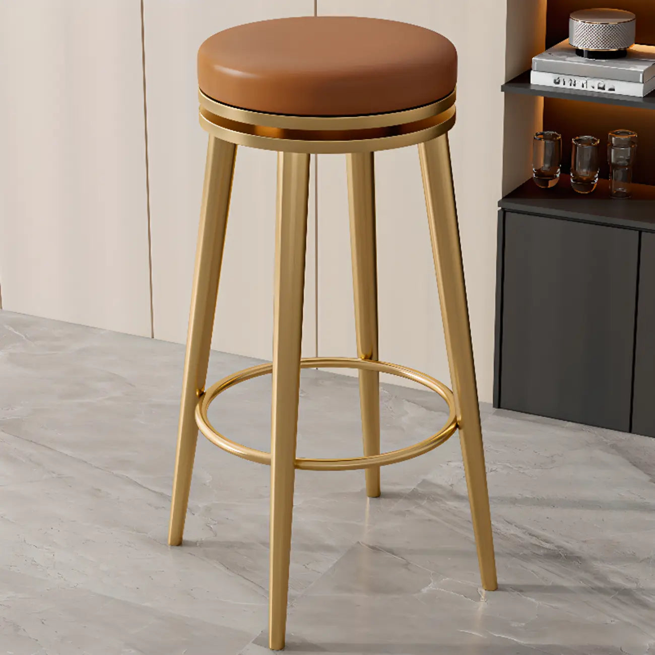 Tabourets de bar modernes en métal à hauteur de comptoir