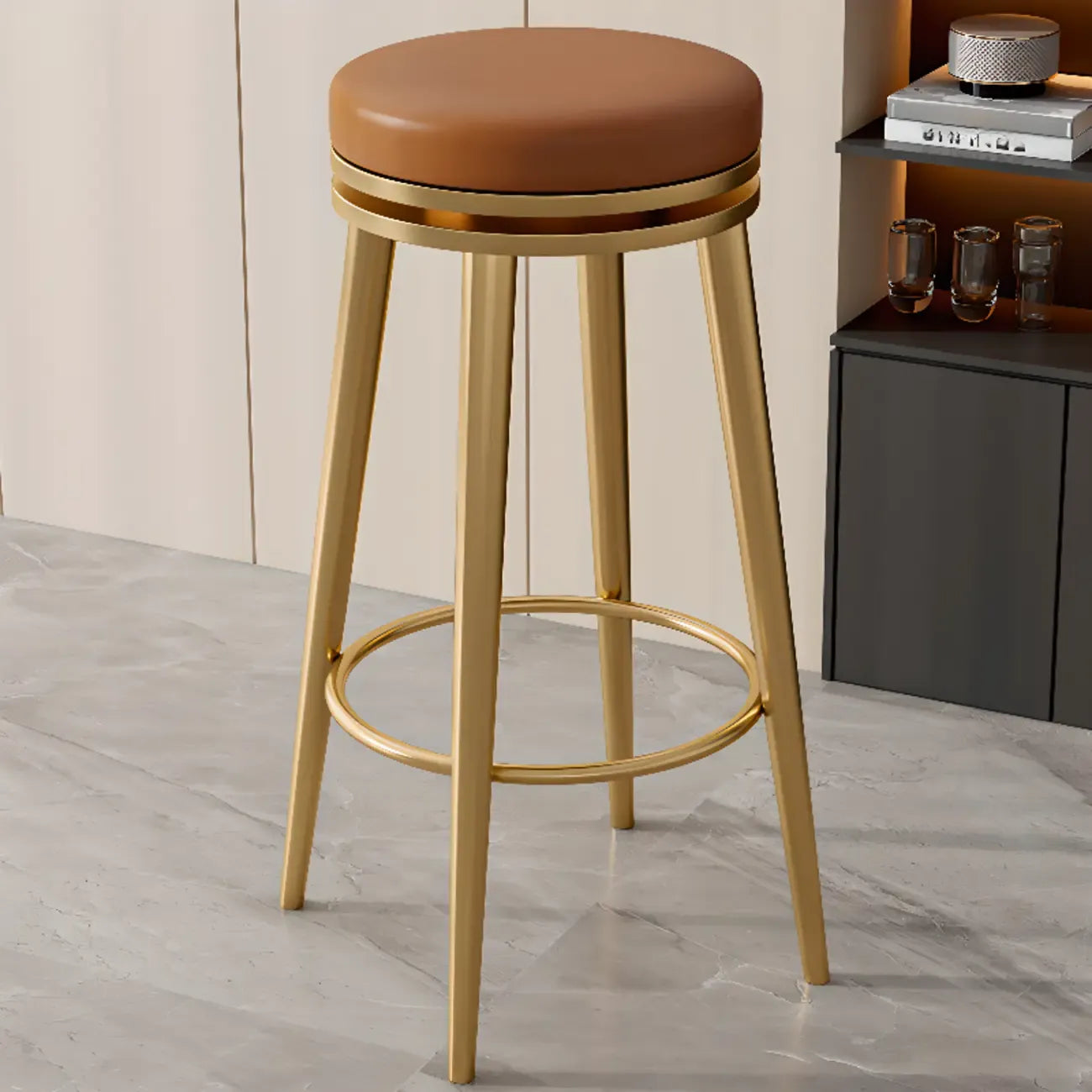 Tabourets de bar modernes en métal à hauteur de comptoir