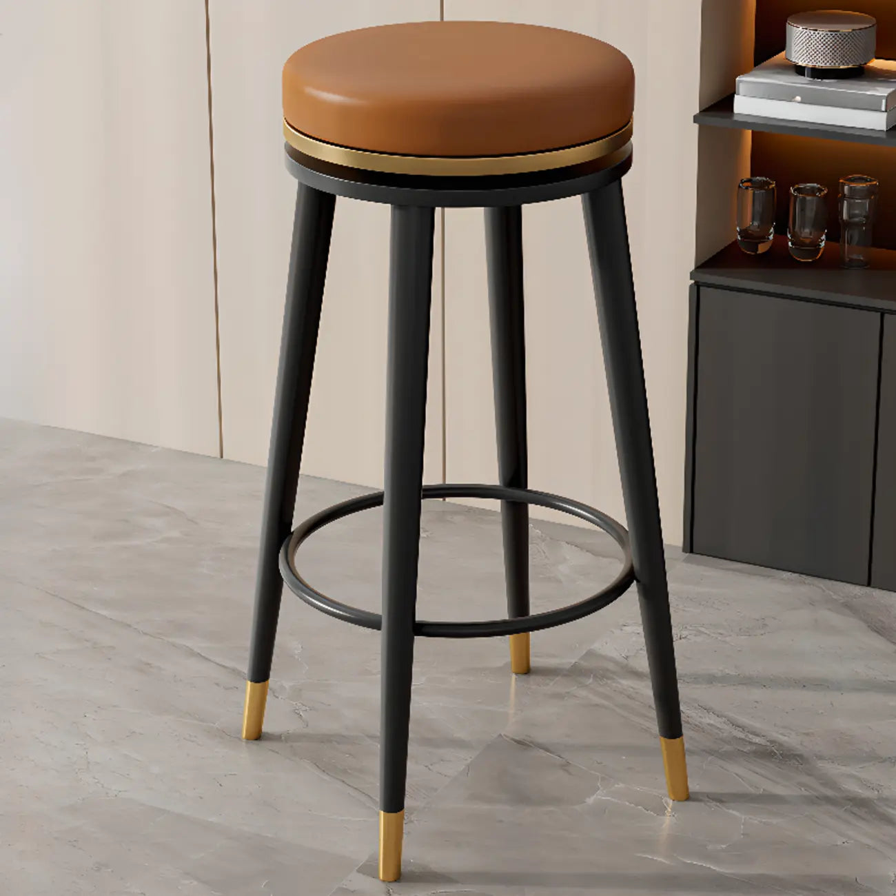 Tabourets de bar modernes en métal à hauteur de comptoir