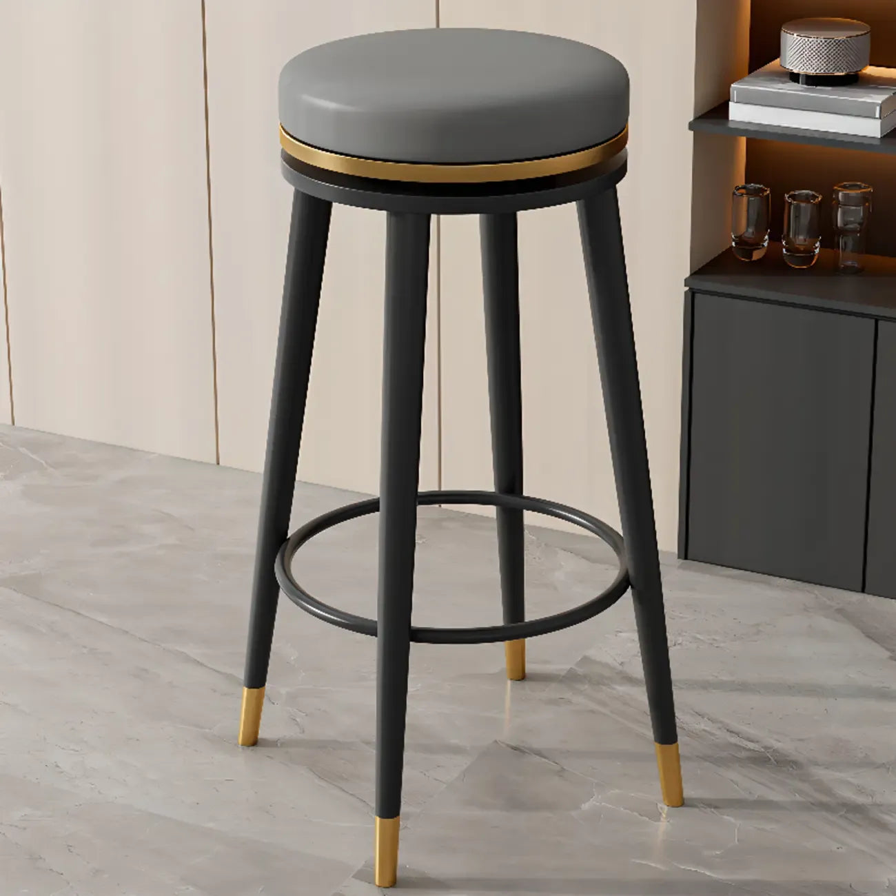 Tabourets de bar modernes en métal à hauteur de comptoir