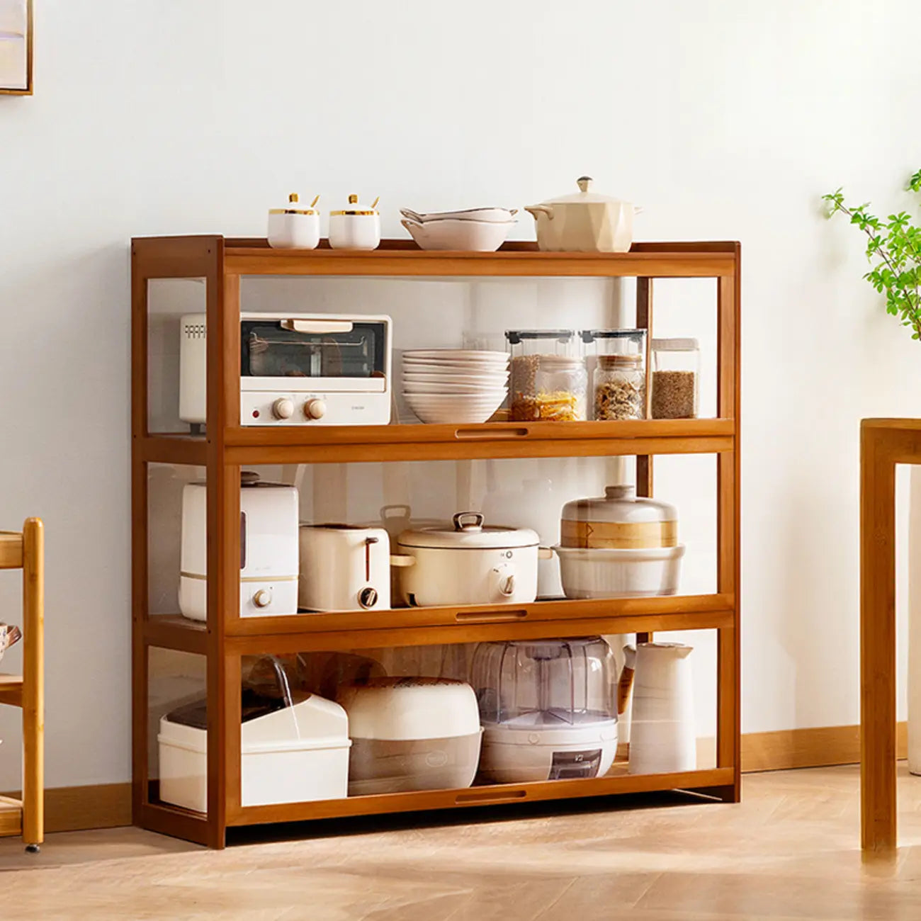 Buffet de rangement multifonctionnel moderne et détachable Bambusa