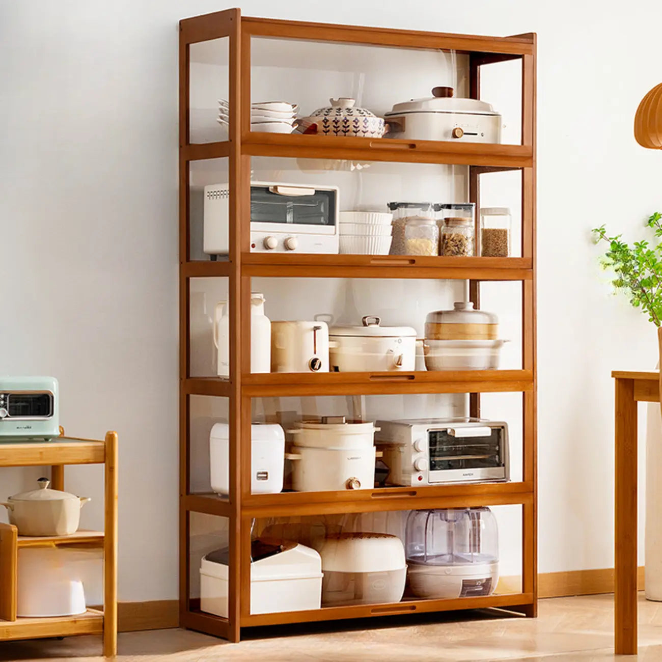 Buffet de rangement multifonctionnel moderne et détachable Bambusa