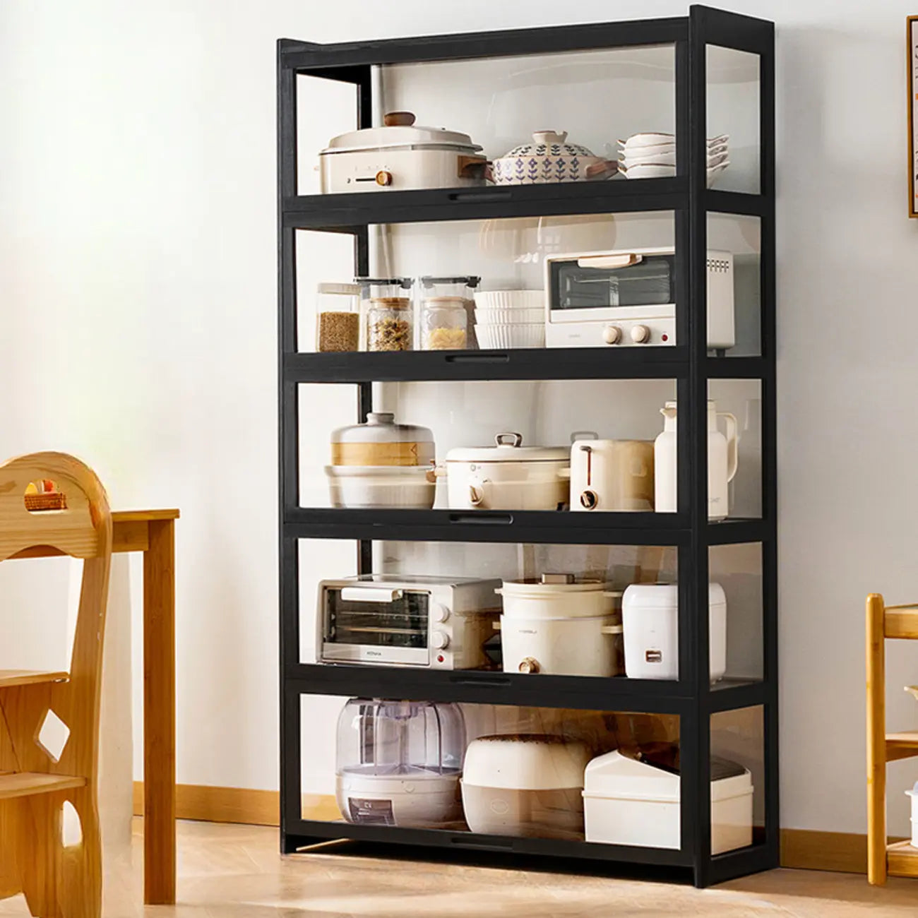 Buffet de rangement multifonctionnel moderne et détachable Bambusa