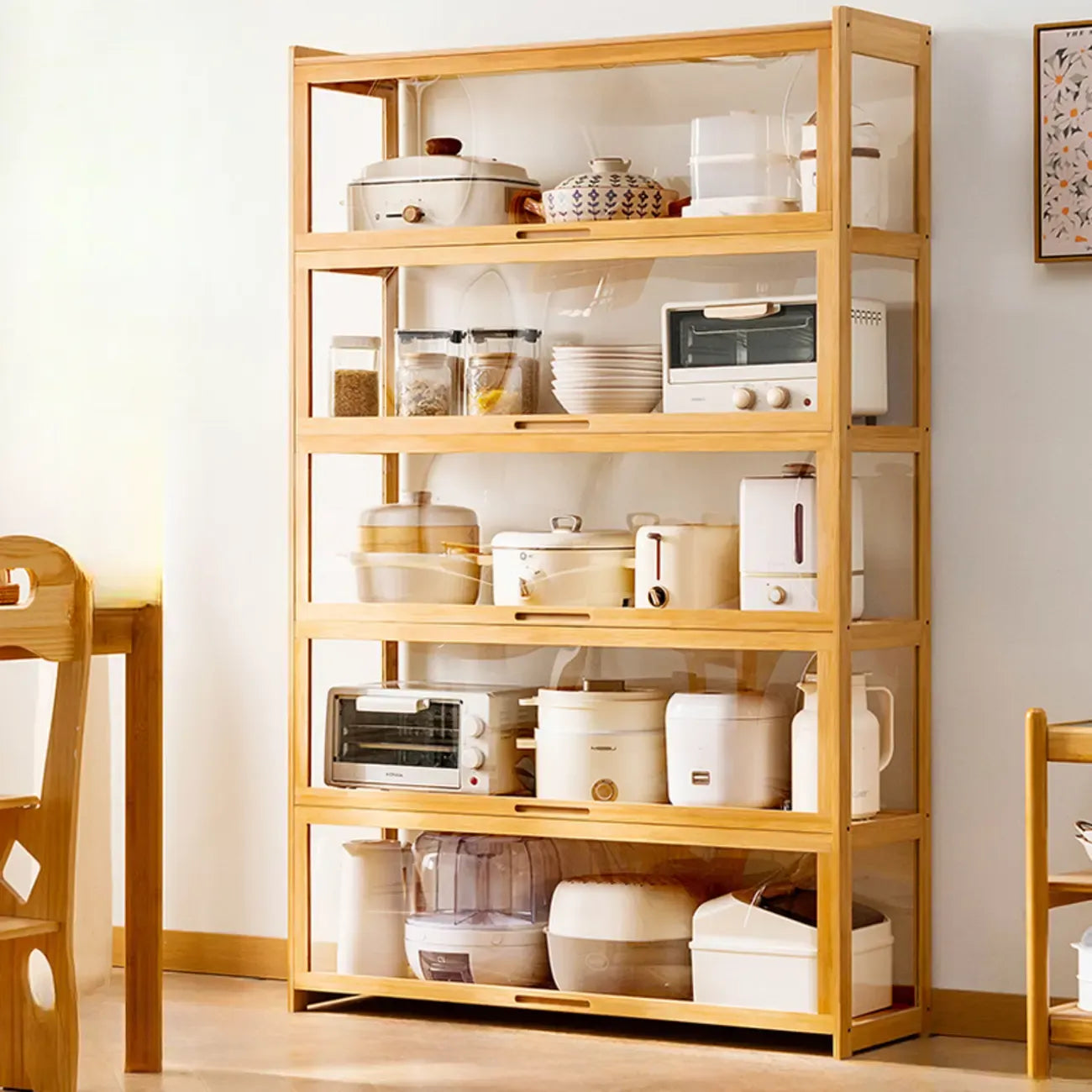 Buffet de rangement multifonctionnel moderne et détachable Bambusa