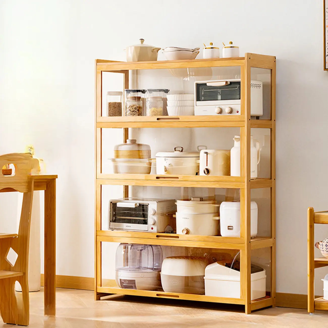 Buffet de rangement multifonctionnel moderne et détachable Bambusa