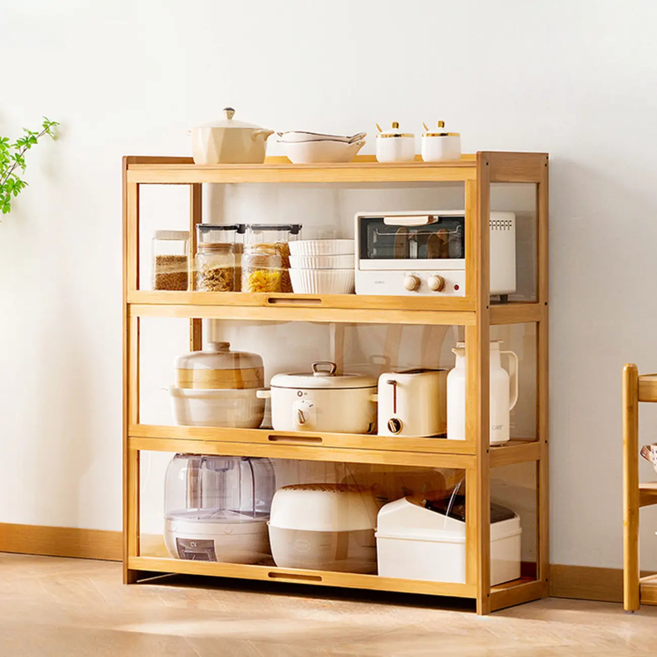 Buffet de rangement multifonctionnel moderne et détachable Bambusa