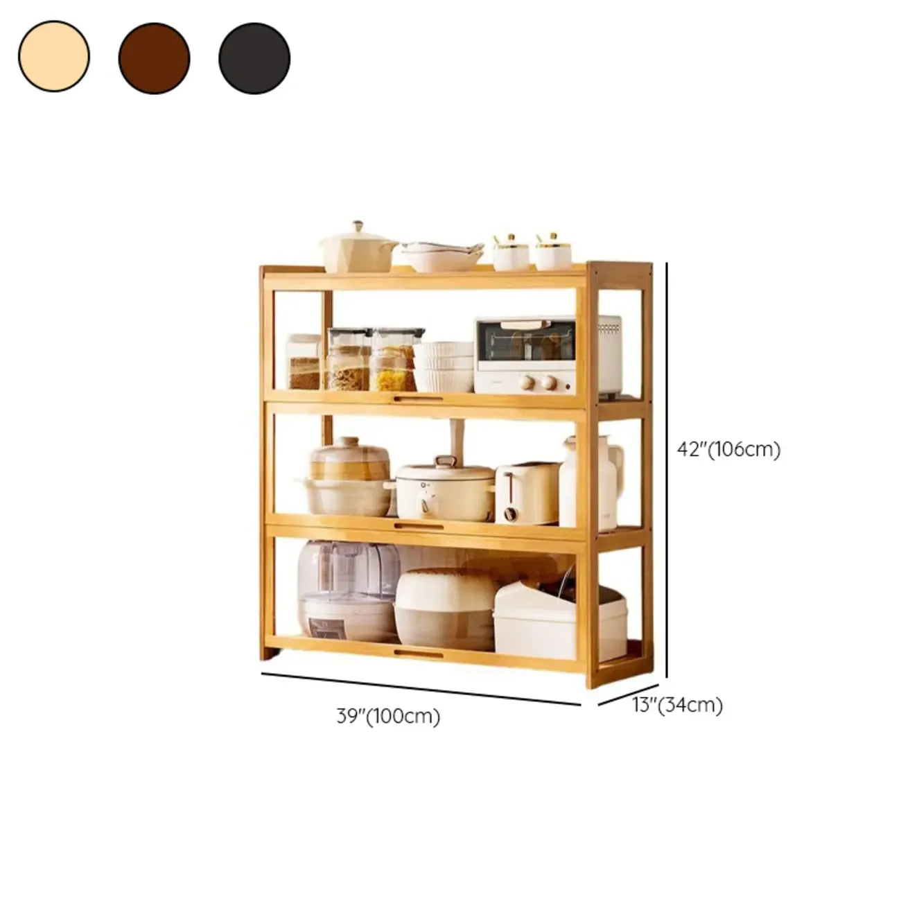 Buffet de rangement multifonctionnel moderne et détachable Bambusa