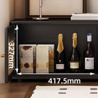 Meuble TV de style moderne du milieu du siècle en bois d'encre avec rangement