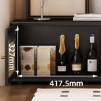 Meuble TV de style moderne du milieu du siècle en bois d'encre avec rangement