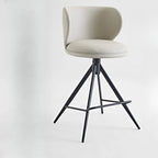 Tabourets de bar pivotants modernes en cuir, hauteur comptoir