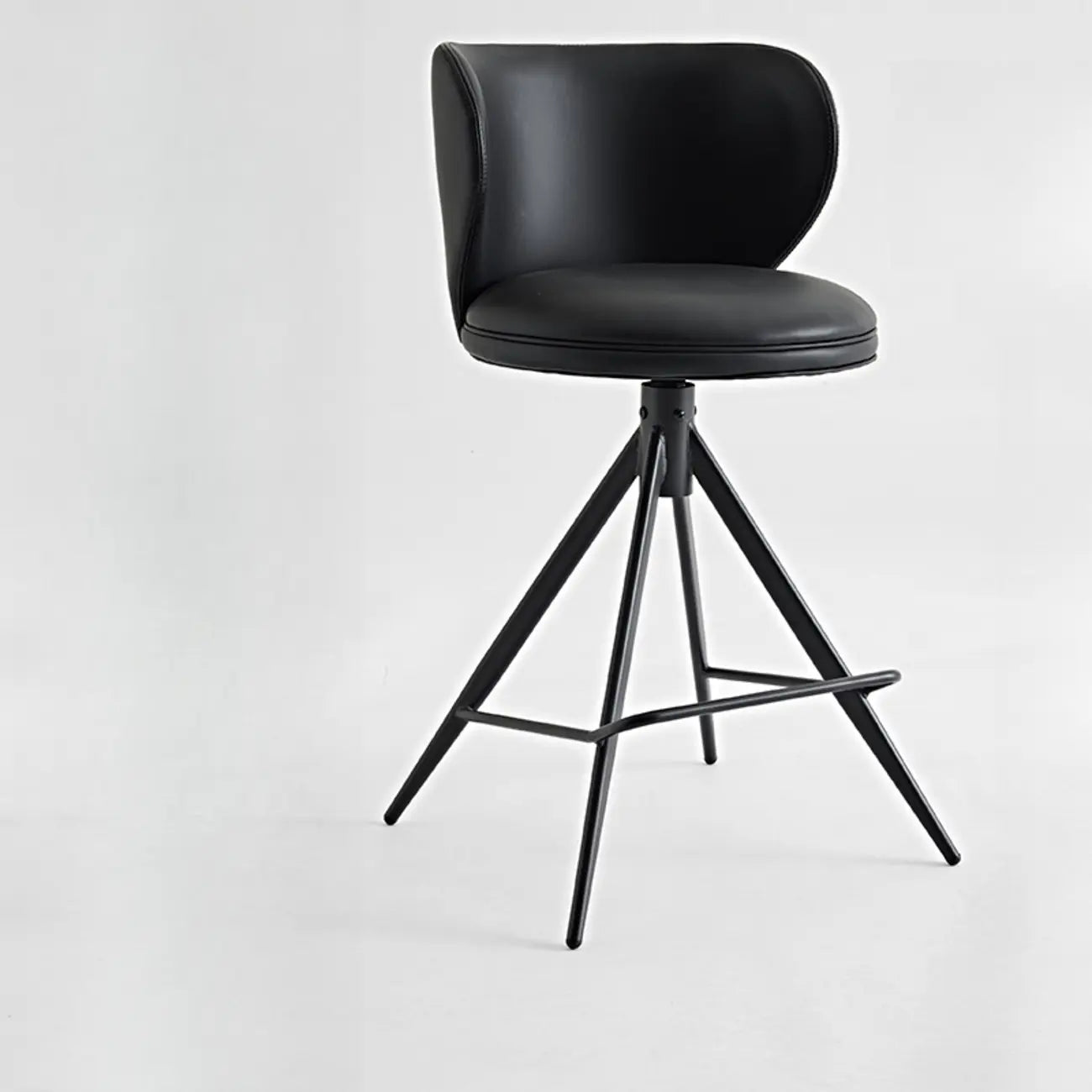 Tabourets de bar pivotants modernes en cuir, hauteur comptoir