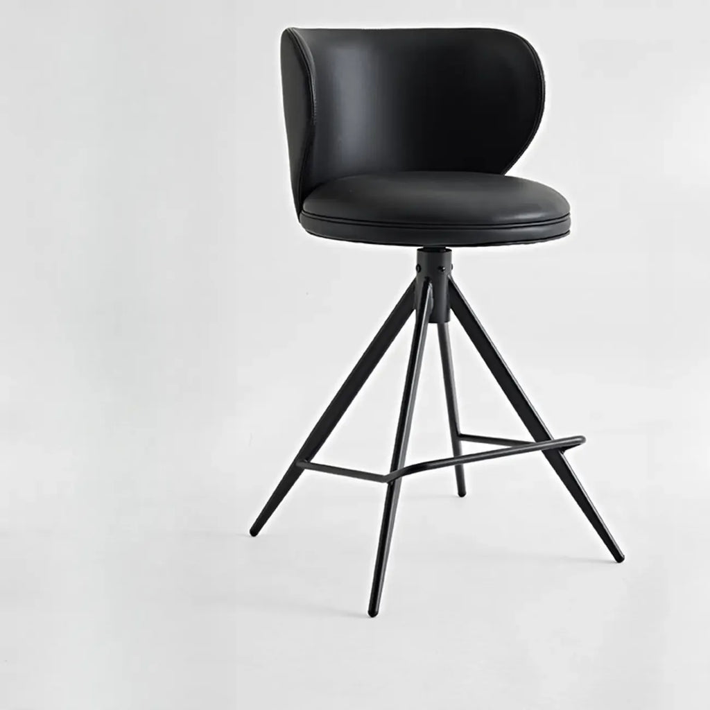 Tabourets de bar pivotants modernes en cuir, hauteur comptoir