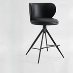 Tabourets de bar pivotants modernes en cuir, hauteur comptoir