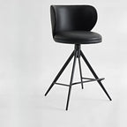 Tabourets de bar pivotants modernes en cuir, hauteur comptoir