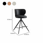 Tabourets de bar pivotants modernes en cuir, hauteur comptoir