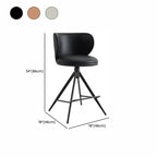 Tabourets de bar pivotants modernes en cuir, hauteur comptoir