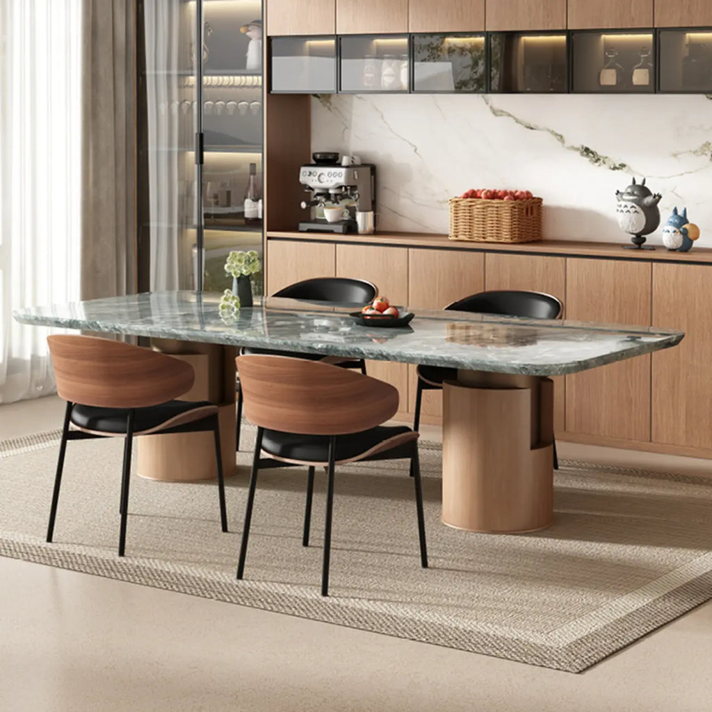Sedia da pranzo bassa in similpelle Art Déco