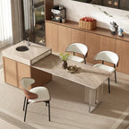 Sedia da pranzo bassa in similpelle Art Déco