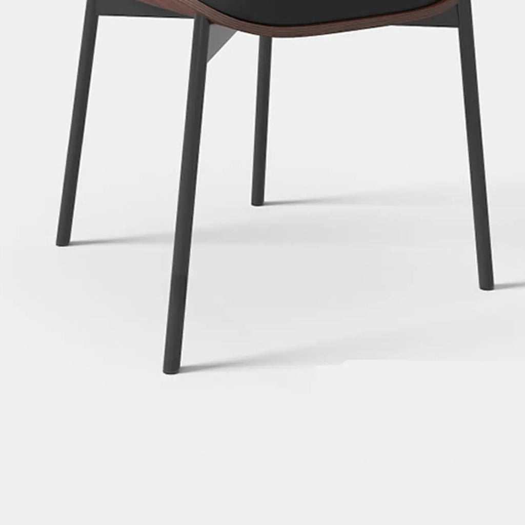 Sedia da pranzo bassa in similpelle Art Déco