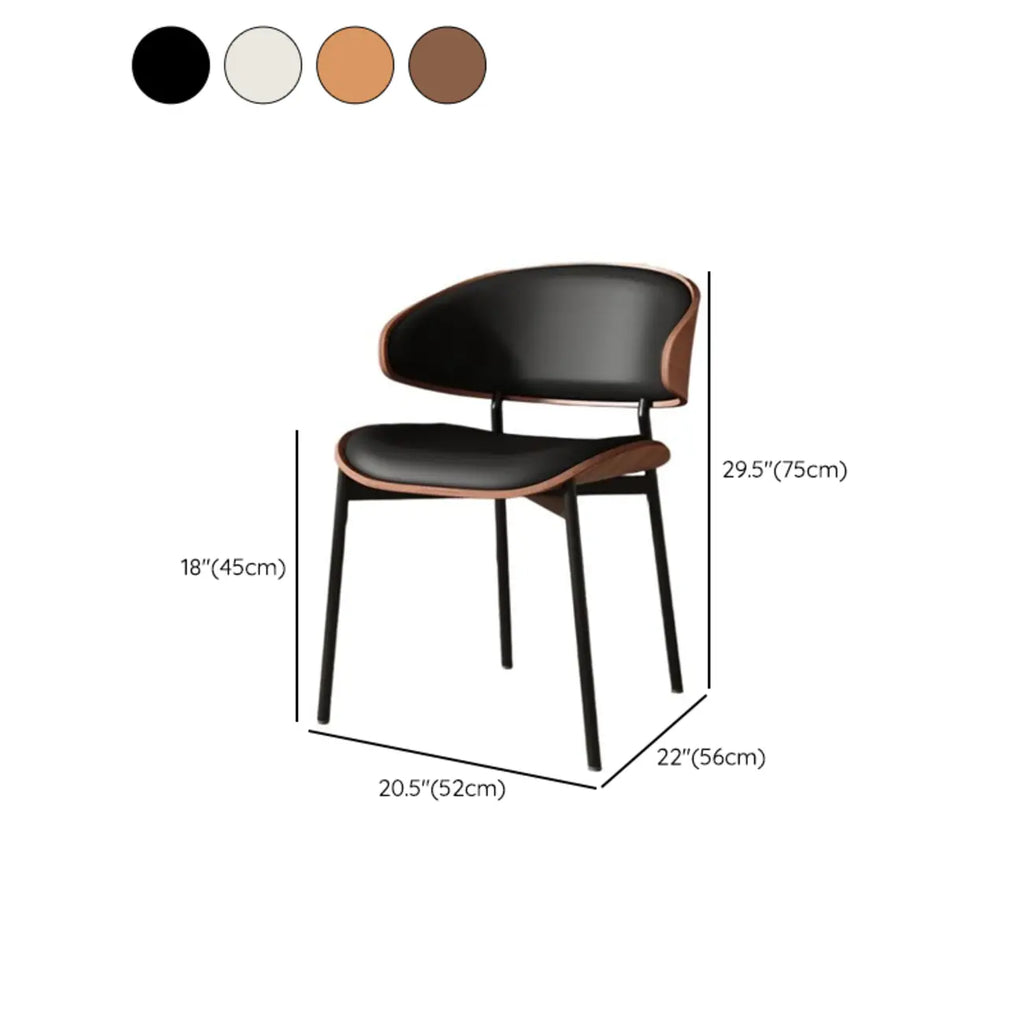 Sedia da pranzo bassa in similpelle Art Déco
