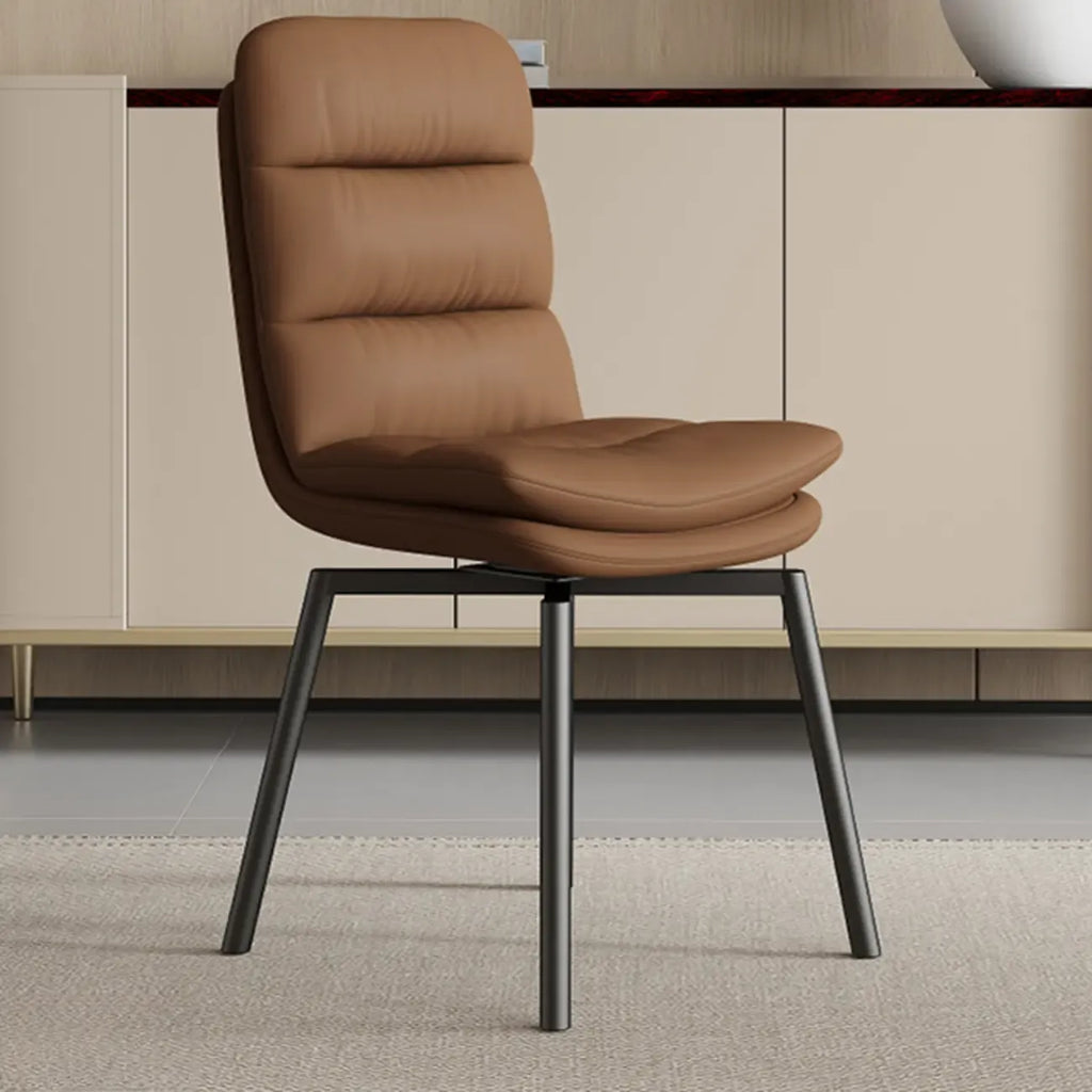 Sedia girevole da pranzo in similpelle Art Déco