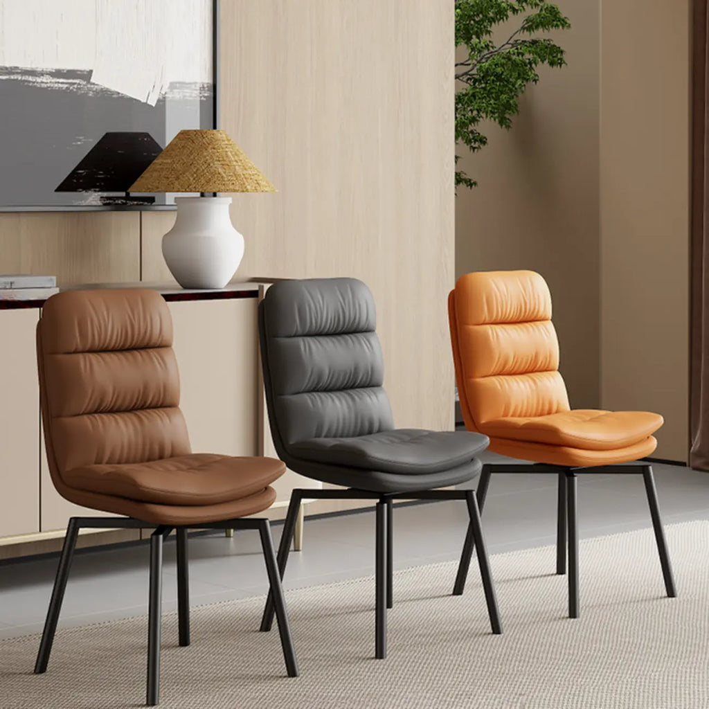 Sedia girevole da pranzo in similpelle Art Déco