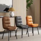 Sedia girevole da pranzo in similpelle Art Déco