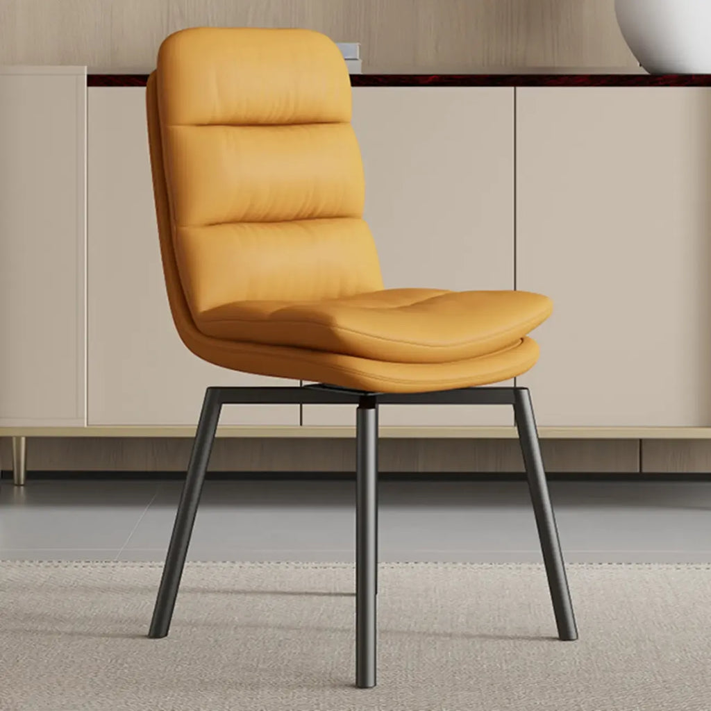 Sedia girevole da pranzo in similpelle Art Déco